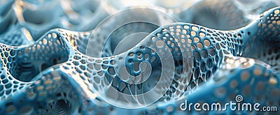 Macro view of a material with self-repairing properties, highlighting its use in prolonging product lifespans Stock Photo