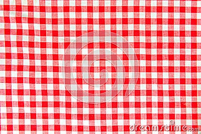 Macro view of red and white vichy pattern Stock Photo