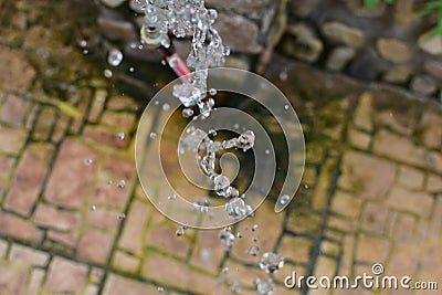 Macro water, drops of water stiffened in air, water, water of life, water are life Stock Photo