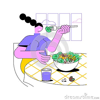 Macrobiotic diet isolated cartoon vector illustrations. Vector Illustration