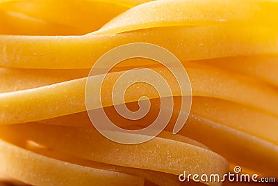Macrophotography of pasta. Wide pasta close, tangled tangle, closeup of food Stock Photo