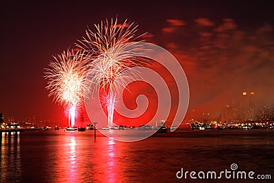 The Macy's 4th of July fireworks displays Editorial Stock Photo