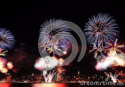 Macy's 4th of July fireworks in NYC Editorial Stock Photo