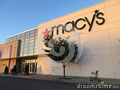 Macy`s Department Store at Sunset Editorial Stock Photo