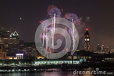 Macy's Fourth of July Fireworks in New York City Editorial Stock Photo