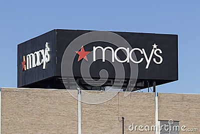 Macy`s mall location. Macys plans to continue closing stores Editorial Stock Photo