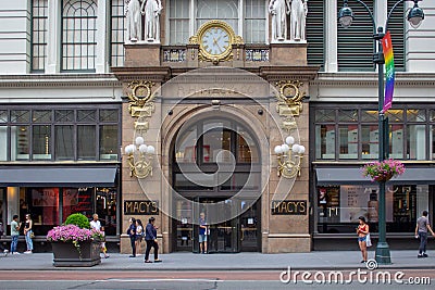 Macy`s at New York City. The world largest Macy`s. Editorial Stock Photo