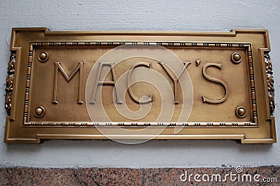 Macy's Sign Editorial Stock Photo