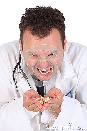 Mad doc Stock Photo