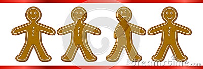 Mad Ginger Bread Man Vector Illustration