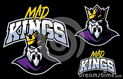 Mad Kings Mascot Vector Illustration