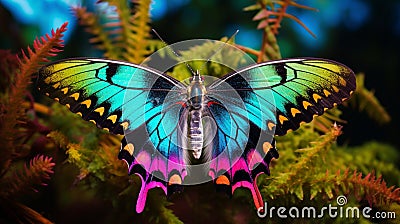 Madagascan Sunset Moth. Stock Photo