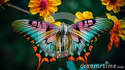 Madagascan Sunset Moth. Stock Photo