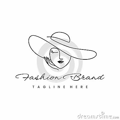 Madame Fashion Brand Logo Design Vector Illustration