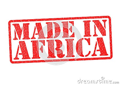 MADE IN AFRICA Rubber Stamp Stock Photo