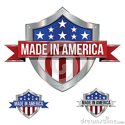 Made in America Icons Vector Illustration