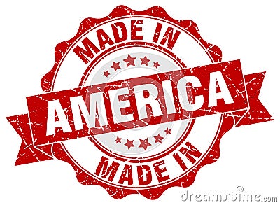 Made in America seal Vector Illustration