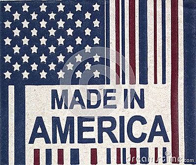 Made in America Stock Photo