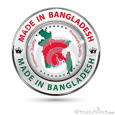 Made in Bangladesh - icon / label Vector Illustration