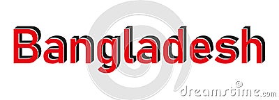 Made In Bangladesh. Stamp Rectagle Map. Logo Icon Symbol. Design Certificated. eps Stock Photo