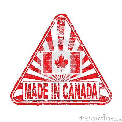 Made In Canada Rubber Stamp Vector Illustration