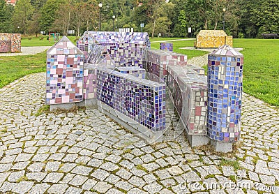 Wisla (Poland) - miniatures in Kopczynski Park Editorial Stock Photo