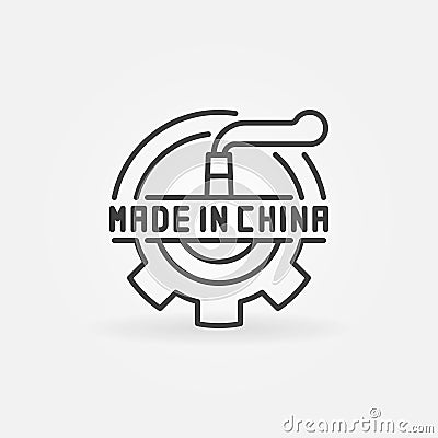 Made in China industrial icon Vector Illustration