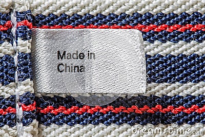 Made in China label Stock Photo