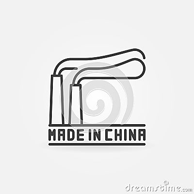 Made in China line icon Vector Illustration