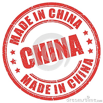 Made in China rubber stamp Vector Illustration