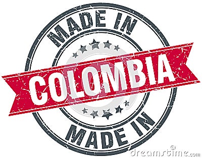 made in Colombia stamp Vector Illustration