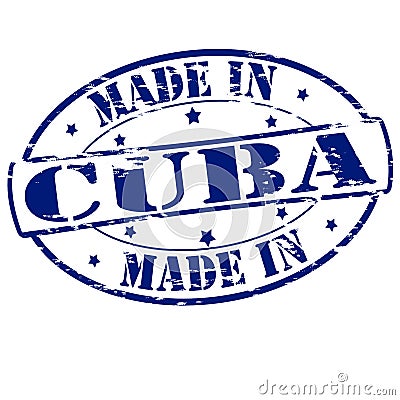 Made in Cuba Cartoon Illustration