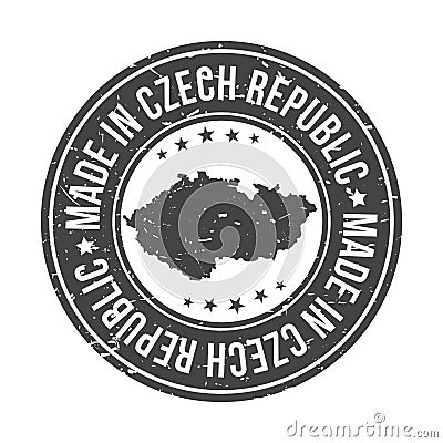 Made in Czech Republic Map. Quality Original Stamp Design Vector Art Seal Badge Illustration. Vector Illustration