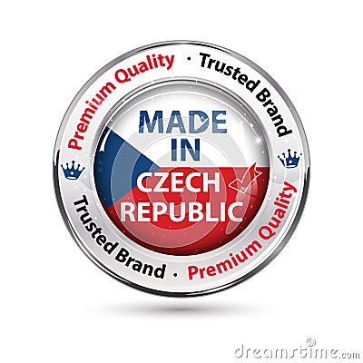 Made in Czech Republic, Premium Quality, trusted brand Vector Illustration