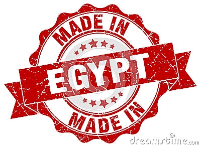 made in Egypt seal Vector Illustration