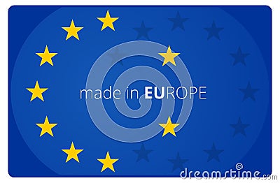 Made in Europe creative abstract symbol icon 3d-illustration Cartoon Illustration