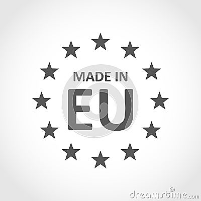 Made In Europe icon. Vector illustration. Cartoon Illustration
