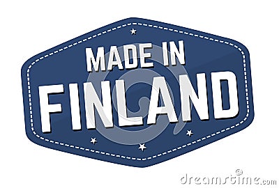 Made in Finland label or sticker Vector Illustration