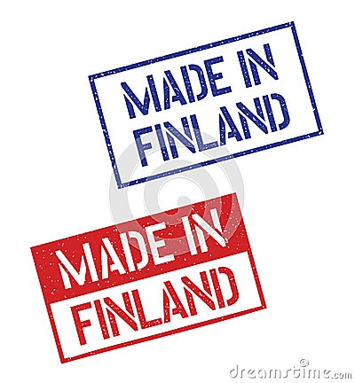made in Finland stamp set, made in Republic of Finland product labels Vector Illustration
