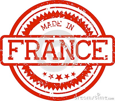 Made in france grunge rubber stamp isolated on white Vector Illustration