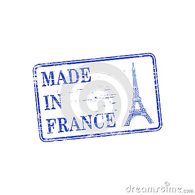 Made In France Stamp Vector Illustration