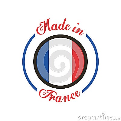 made in france stamp Cartoon Illustration