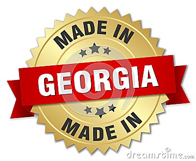 made in Georgia badge Vector Illustration