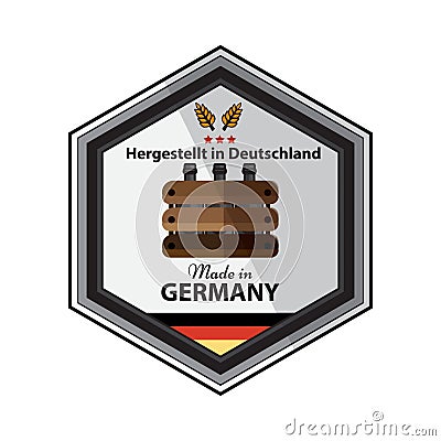 Made in Germany label design.. Vector illustration decorative design Vector Illustration