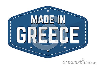 Made in Greece label or sticker Vector Illustration