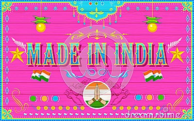 Made in India Background Vector Illustration