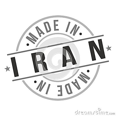 Made In Iran Stamp Logo Icon Symbol Design. Seal Badge vector National Product. Vector Illustration