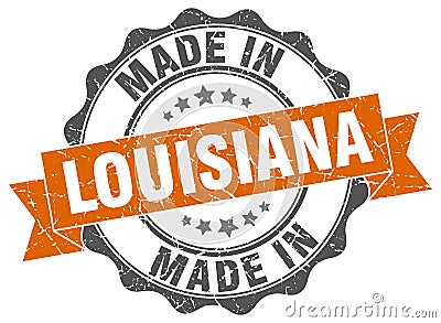 made in Louisiana seal Vector Illustration