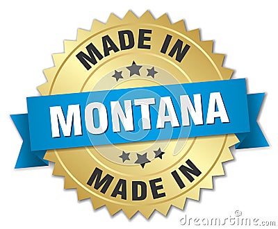 made in Montana badge Vector Illustration