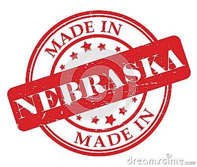 Made in Nebraska stamp Vector Illustration